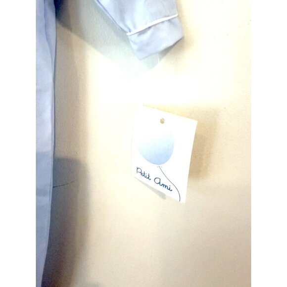 NEW Petit Ami Blue Smocked Gown Preemie Airplanes Embroidered - Picture 4 of 6